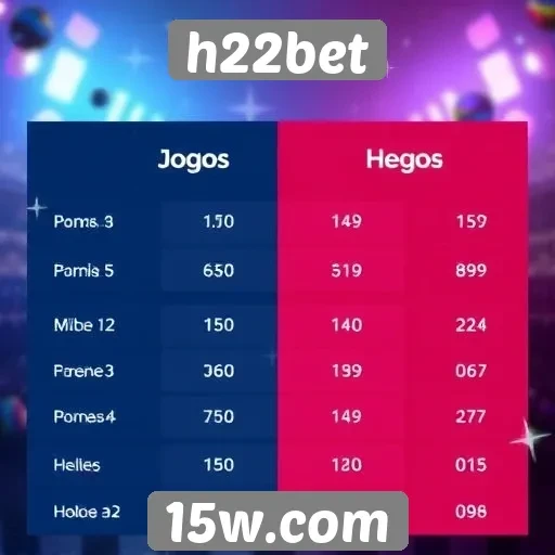 Comparação entre h22bet e concorrentes do setor
